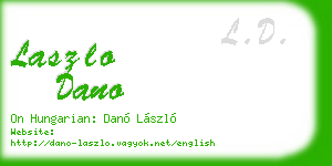 laszlo dano business card