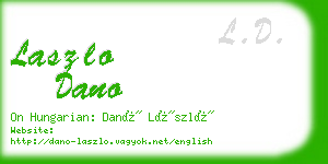 laszlo dano business card